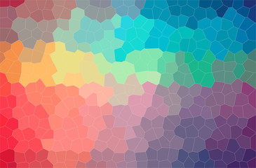 Abstract illustration of blue, red, green and yellow Little Hexagon background