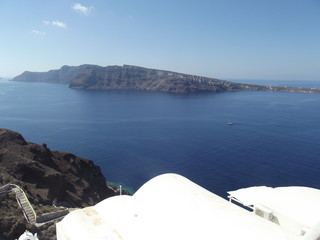 view of caldera of santorini