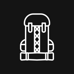 Backpack icon logo, illustration, vector sign symbol for design