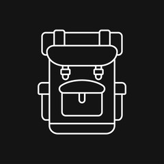 Backpack icon logo, illustration, vector sign symbol for design