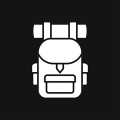 Backpack icon logo, illustration, vector sign symbol for design