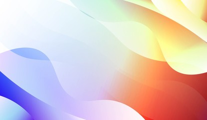 Abstract Wavy Background. For Futuristic Ad, Booklets. Vector Illustration with Color Gradient.