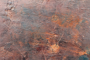 Abstract, grunge art decorative design brown stucco wall, multicolor concrete texture background