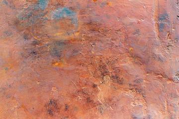 Abstract, grunge art decorative design brown stucco wall, multicolor concrete texture background