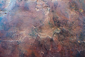 Abstract, grunge art decorative design brown stucco wall, multicolor concrete texture background