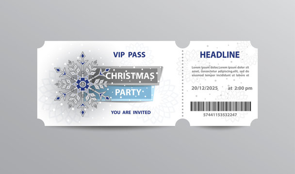 VIP pass admission ticket for Christmas party