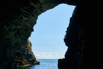 Grotte von Morgat im Atlantik der Bretagne