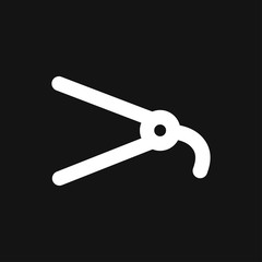 Hair straighten icon. Female accessories icons for mobile concept and logo