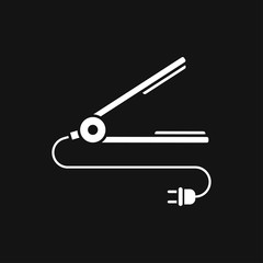 Hair straighten icon. Female accessories icons for mobile concept and logo