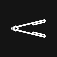Hair straighten icon. Female accessories icons for mobile concept and logo