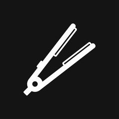 Hair straighten icon. Female accessories icons for mobile concept and logo