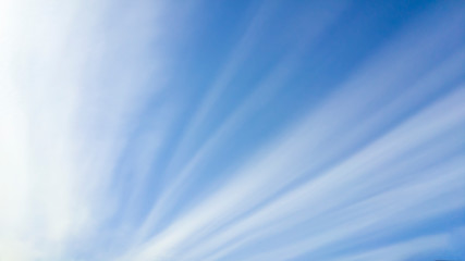 Straight line clouds as sun rays