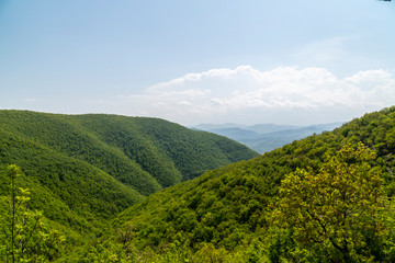 Fototapeta premium Mountain view from a gazebo