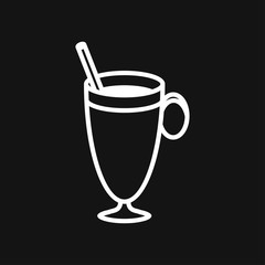 Latte coffee icon. logo, illustration, vector sign symbol for design