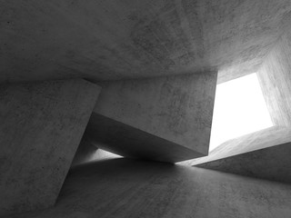 Abstract empty concrete room 3 d