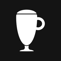 Latte coffee icon. logo, illustration, vector sign symbol for design