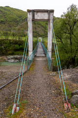 Suspended bridge near Kardzhali city in Bulgaria