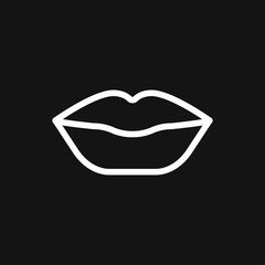 Lips icon, kiss icon, logo, illustration, vector sign symbol for design