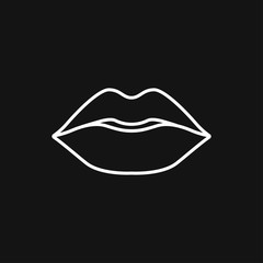 Lips icon, kiss icon, logo, illustration, vector sign symbol for design