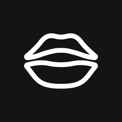 Lips icon, kiss icon, logo, illustration, vector sign symbol for design