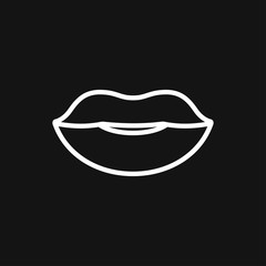 Obraz premium Lips icon, kiss icon, logo, illustration, vector sign symbol for design
