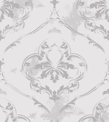 Baroque texture pattern Vector. Floral ornament decoration. Victorian engraved retro design. Vintage grunge fabric decors. Luxury fabrics