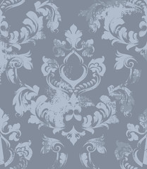 Baroque texture pattern Vector. Floral ornament decoration. Victorian engraved retro design. Vintage grunge fabric decors. Luxury fabrics