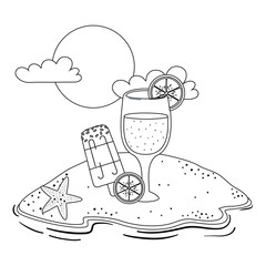 Summer juice and popsicle design