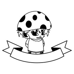 fungu elf magic character vector ilustration