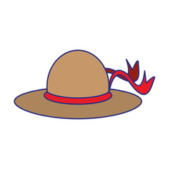 Summer hat cartoon isolated symbol