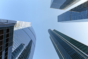 Fototapeta na wymiar Modern skyscrapers in the financial district