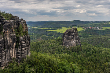 schrammsteine in saxon switzerland, germany