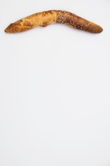 Traditional Balkan or kifli on white background.