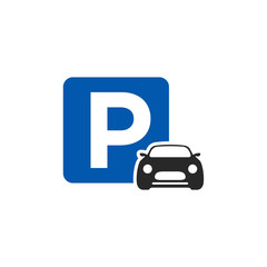 parking sign icon vector isolated illustration. flat icon parking symbol logo design inspiration