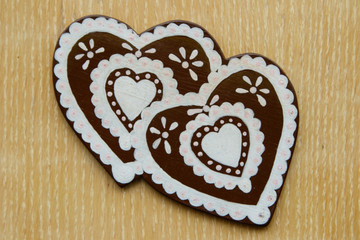 Galletas decoradas con forma de corazón