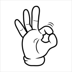 The OK icon. Okay symbol. Vector illustration.