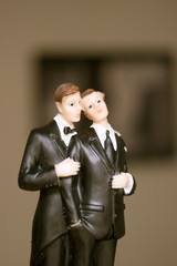 Cake topper gay wedding couple