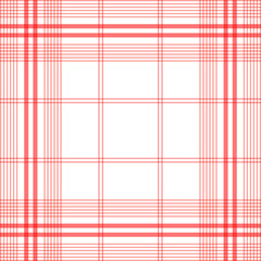 Coral & white plaid pattern