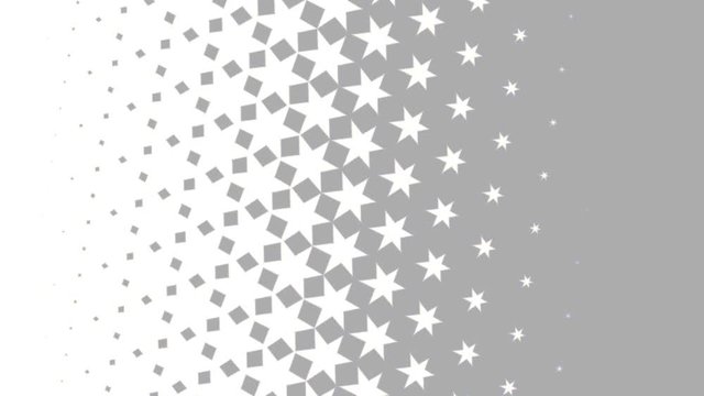 Abstract particles white and grey stars different movements