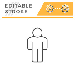 Person editable stroke line icon