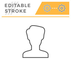 Person editable stroke line icon