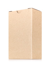 kraft paper box isolated on white background