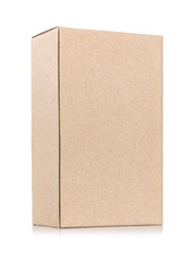 kraft paper box isolated on white background