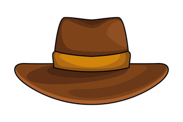 cowboy hat icon cartoon isolated