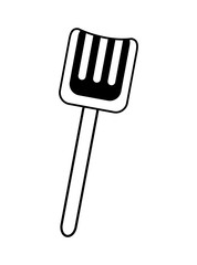 plastic shovel toy isolated icon