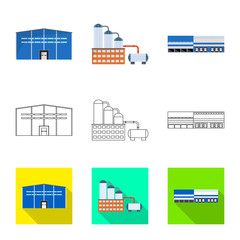 Isolated object of production and structure sign. Collection of production and technology vector icon for stock.