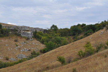  yellow hills in the wild steppe