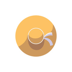 summer female hat accessory icon