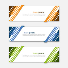 Set of abstract design banner template.