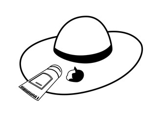 summer straw hat and solar blocker product